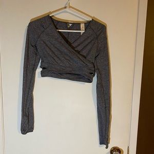 Ivivva Grey Half Wrap Top